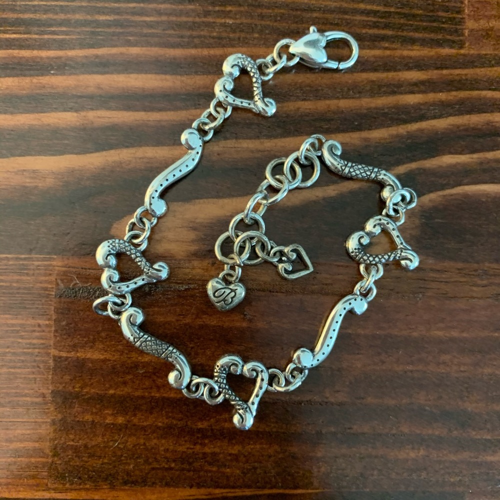 9 inch silver heart bracelet from Brighton